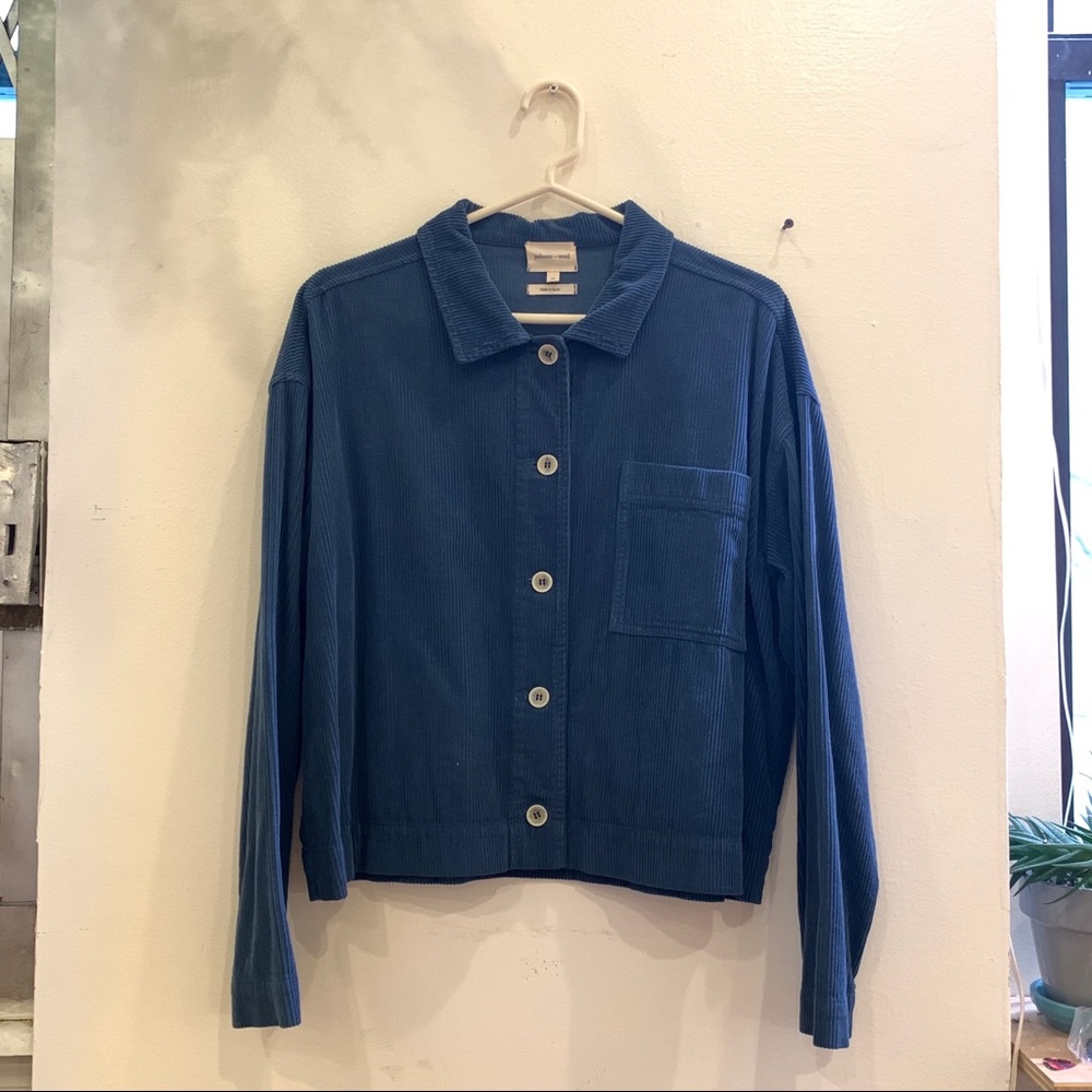[New w/o Tag] Paloma Wool Corduroy Jacket in Muted Navy blue M
